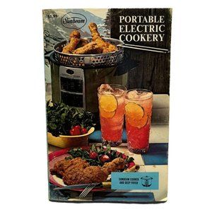 Vintage Sunbeam Portable Electric Cookery Cookbook 1970 Recipes Manual